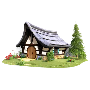 Fairy Tale Cottage Scene Png Quk PNG image