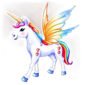 Fairy Tale Unicorn Clipart PNG Bva7