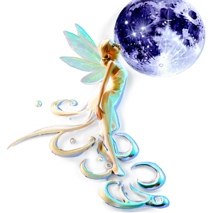 Fairy Under A Full Moon PNG 05062024 PNG