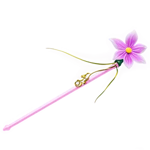 Fairy Wand With Flowers PNG Mgo