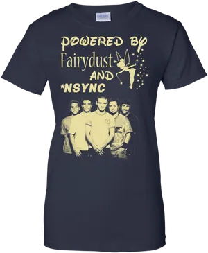 Fairydust N S Y N C Black T Shirt PNG image