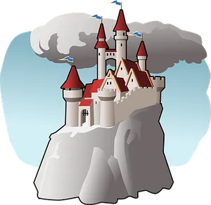Fairytale Castle Cliff Graphic