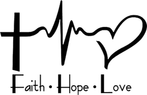 Faith Hope Love Heartbeat Graphic PNG image