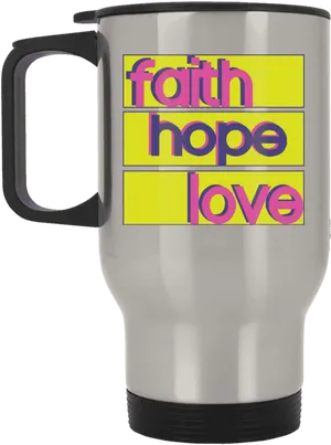 Faith Hope Love Mug PNG image