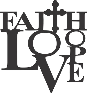 Faith Love Graphic Design PNG image