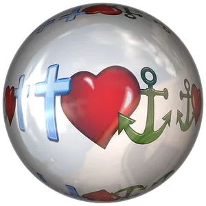 Faith Love Hope Symbols Sphere PNG image