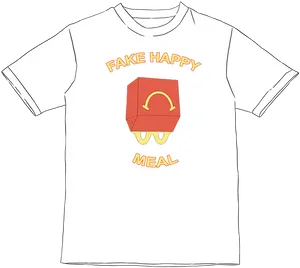 Fake Happy Meal T Shirt Design PNG image