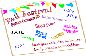 Fall Festival Event Poster PNG image