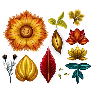 Fall Flower Harmony PNG 06272024 PNG