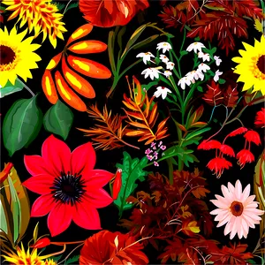 Fall Flower Harmony PNG 5 PNG