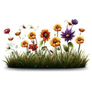 Fall Flower Meadow PNG Jlp39