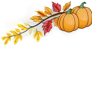 Fall Harvest Thanksgiving Border Png 06202024 PNG image