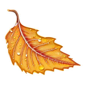 Fall Leaf With Dew Png Xoi87 PNG image