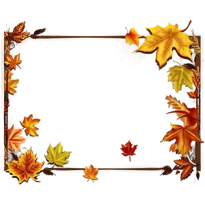 Fall Leaves Frame PNG 53