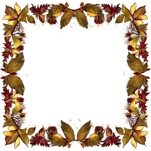 Fall Leaves Frame PNG Agb PNG