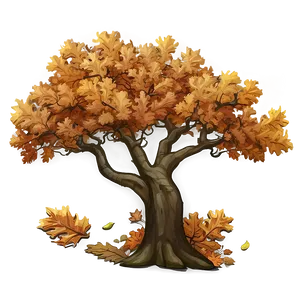 Fall Oak Trees Aesthetic PNG Ohk60 PNG