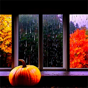 Fall Rainy Day Window Png 56 PNG image