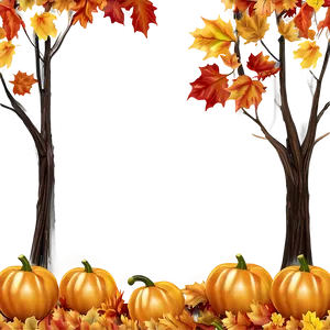 Fall Trees And Pumpkins Png 62 PNG image