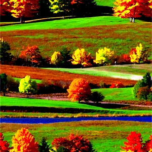 Fall Trees On Rolling Hills PNG 06212024 PNG