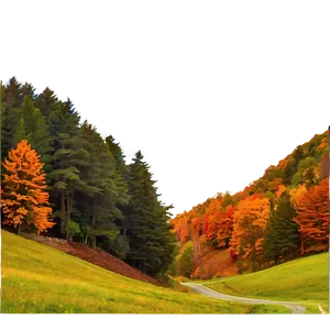 Fall Trees On Rolling Hills PNG 2 PNG