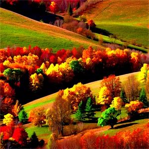 Fall Trees On Rolling Hills PNG Wqt20 PNG