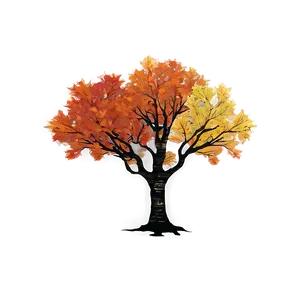 Fall Trees Silhouette Sunset PNG Lso93 PNG