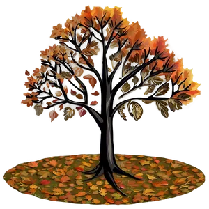 Fall Trees With Farmhouse PNG 90 PNG