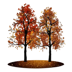 Fall Trees With Starry Sky PNG 06212024 PNG