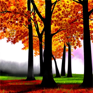 Fall Trees With Sunbeams PNG Euv PNG