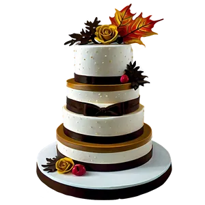 Fall Wedding Cake PNG 49