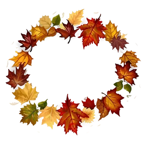 Fallen Leaves Border Design PNG Geb