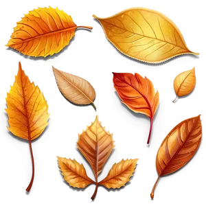 Fallen Leaves Clipart Collection PNG Qjw12 PNG