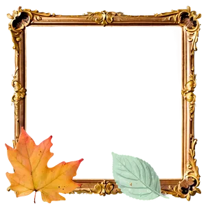 Fallen Leaves Frame PNG Jli