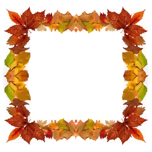 Fallen Leaves Frame PNG Tws