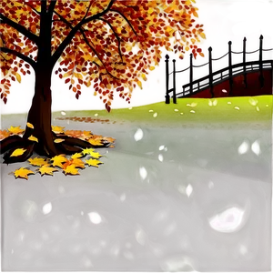 Fallen Leaves In The Park PNG Cwp