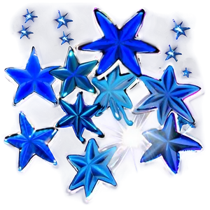 Falling Blue Stars Png Yta PNG image