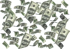 Falling Dollar Bills Background PNG image