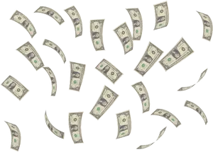 Falling Dollar Bills PNG image