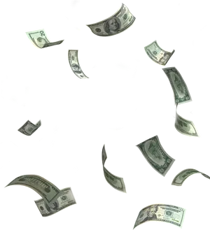 Falling Dollar Bills PNG image