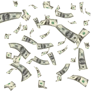 Falling Dollar Bills Pattern PNG image