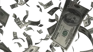 Falling Dollar Bills PNG image