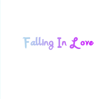 Falling In Love Text Graphic PNG image