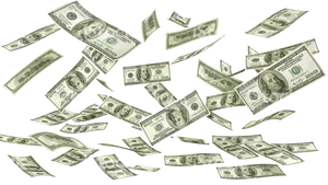 Falling Money Rain PNG image