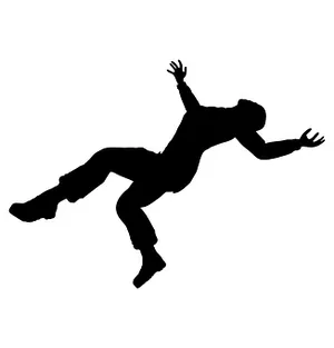 Falling Person Silhouette PNG image