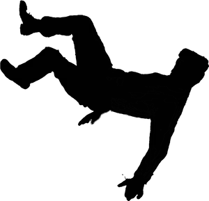 Falling Person Silhouette
