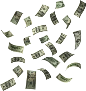 Falling_ U S_ Dollar_ Bills_ Background PNG image