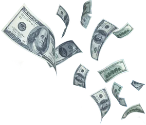 Falling U S Dollar Bills PNG