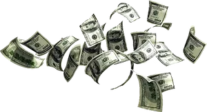 Falling U S Dollar Bills PNG