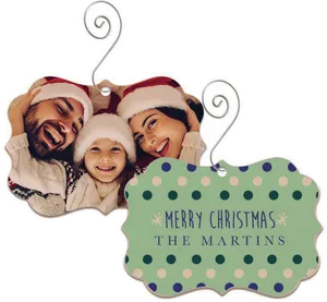 Family Christmas Ornament PNG image