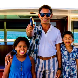 Family Enjoying Yacht Trip Png Iru91 PNG image